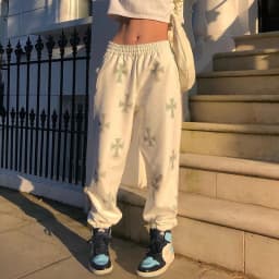 American Hip-hop Retro Pantsuits Winter Tracksuit Rhinestone Cross Jacket Black White Cardigan Trouser Suit Women Pants Set Y2k