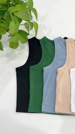 Ribbed Tank Top Women White 2024 Summer Casual Fitness Short Vest Candy Colors Knitted Off Shoulder Sexy Crop Top Women