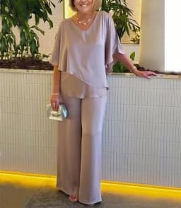 2025 Summer New Fashion Casual Irregular Suit Solid Color T Shirt Loose Wide Legs Trousers Two Piece Set Pants Sets Bat Sleeve