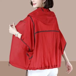 White Hooded Jacket Sunscreen Women's 2025 New Outwear Loose Long-Sleeved Summer Thin Cardigan Female Top Anti-UV Coat Khaki
