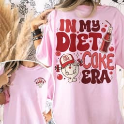 In My Diet Coke Era Women Shirt Funny Little Miss Diet Coke T Shirt Soda Lover Workout Apparel Gift for Her Cotton Tops