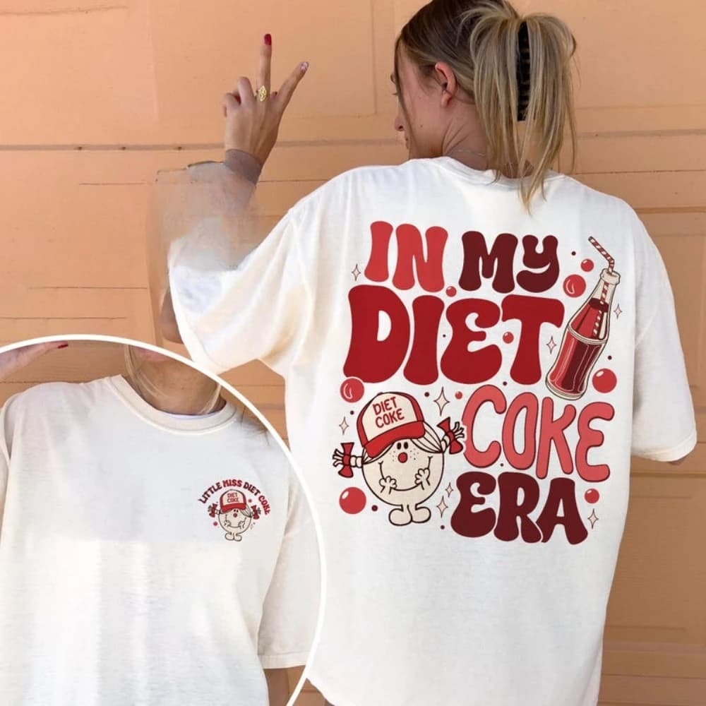 In My Diet Coke Era Women Shirt Funny Little Miss Diet Coke T Shirt Soda Lover Workout Apparel Gift for Her Cotton Tops