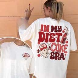 In My Diet Coke Era Women Shirt Funny Little Miss Diet Coke T Shirt Soda Lover Workout Apparel Gift for Her Cotton Tops