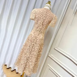 QMQA Fashion Women's Elegant Dress Three-dimensional Flower High Waist Short Sleeve Slimming Dresses 2025 Female New QM359