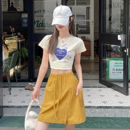 Fake 2 Piece Shorts Skirts For Women High Waist Mini White Skirt Pants Solid A- line Side Slit Lightweight Korean Summer Skirts