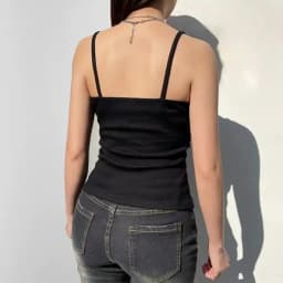 Sexy Folds Buttons Sleeveless Crop Top Black Vintage Y2K Corset Tops Casual Basic T-shirt