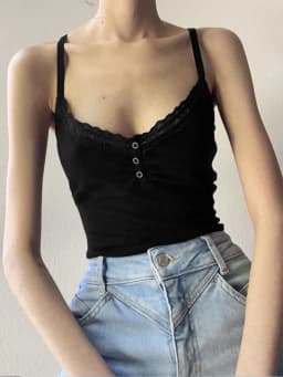 Sexy Folds Buttons Sleeveless Crop Top Black Vintage Y2K Corset Tops Casual Basic T-shirt