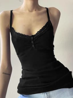 Sexy Folds Buttons Sleeveless Crop Top Black Vintage Y2K Corset Tops Casual Basic T-shirt