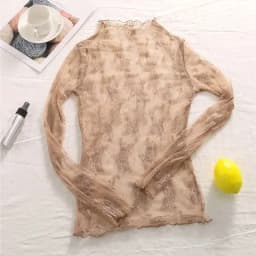 Summer Women Lace Floral Embroidery Blouses  Ladies Tops Sexy Mesh Blouses Transparent Elegant Long Sleeves See-through Shirt