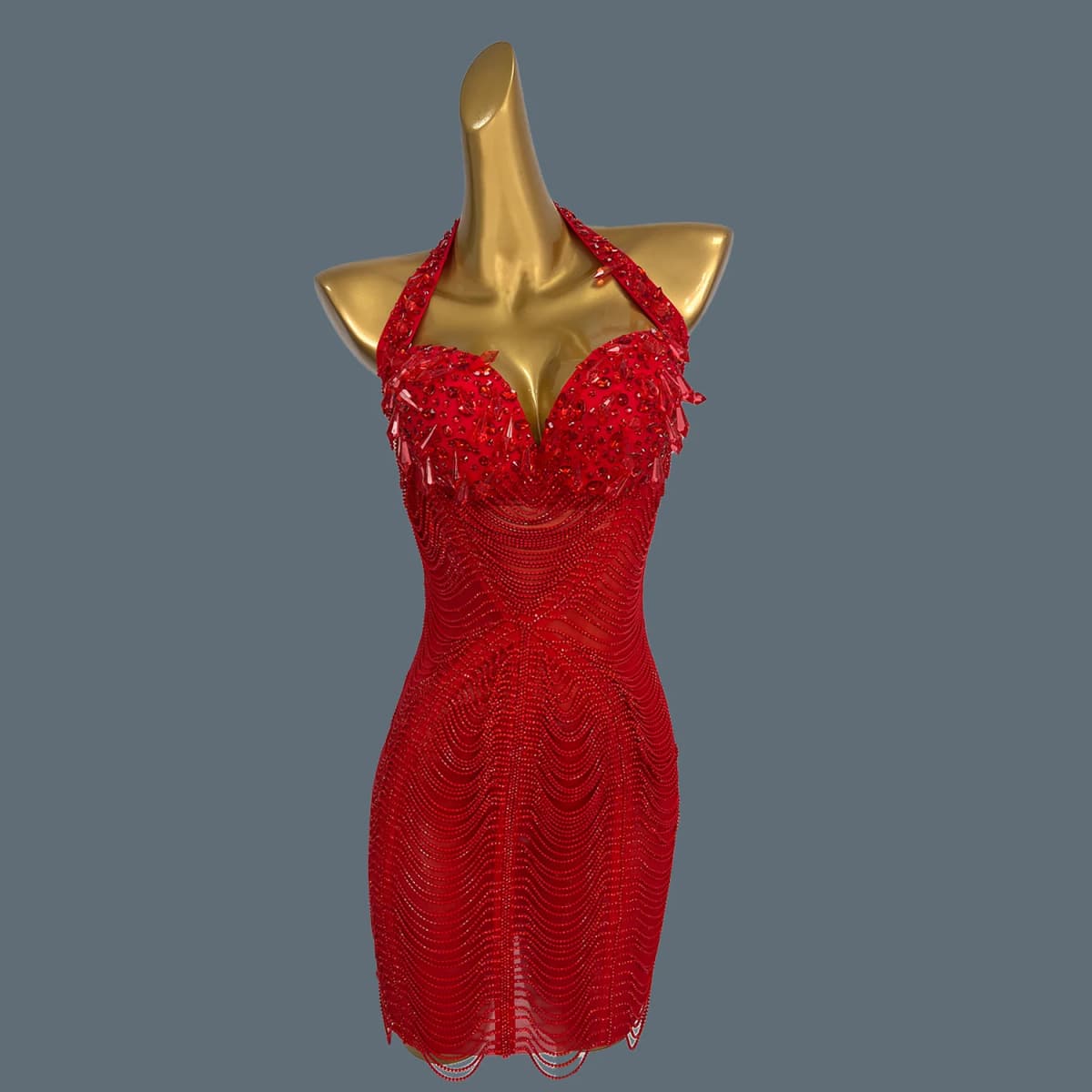 Luxury Dinners Sparkly Rhinestones Sexy Mesh Mini Dress for Women Party Celebrate Birthday Evening Dress Club Show Wear Xingzhi