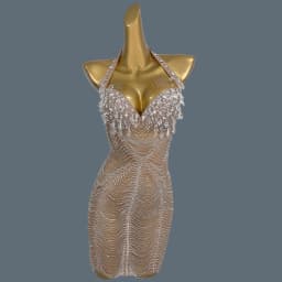 Luxury Dinners Sparkly Rhinestones Sexy Mesh Mini Dress for Women Party Celebrate Birthday Evening Dress Club Show Wear Xingzhi