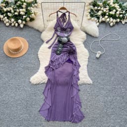 Sexy swinging collar asymmetrical Vintage korean fashion Evening pencil dress Beach dresses women clothing
