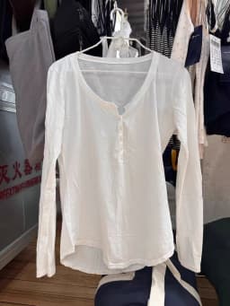 Six Buttons Thin Long Sleeve T-shirt Woman Summer Round Neck Cotton Slim Tshirts Female White Simple Basic Tee Shirts Y2k Tops