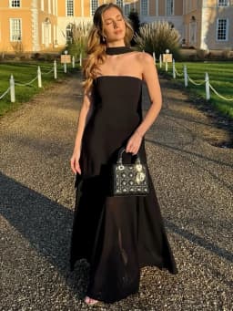 Trendix Lace Patchwork Tube Top Dress Women 2025 Summer Fashion High Waist Off Shoulder Maxi Dress Vacation Elegant Party Dress