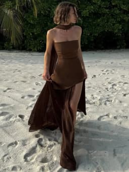 Trendix Lace Patchwork Tube Top Dress Women 2025 Summer Fashion High Waist Off Shoulder Maxi Dress Vacation Elegant Party Dress