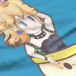 Cute Bowsette Flying 4XL TShirt for Girl Princess Peach Comfortable Gift Clothes T Shirt Stuff Hot Sale