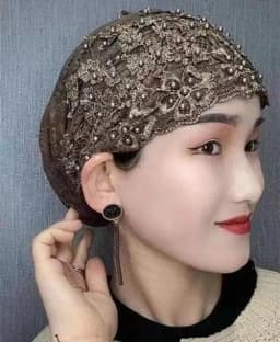 New Beading Women's Turban Cap Embroidery Fashion Female Head Wraps Muslim Headscarf Bonnets Cancer Chemo Hat