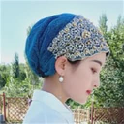 New Beading Women's Turban Cap Embroidery Fashion Female Head Wraps Muslim Headscarf Bonnets Cancer Chemo Hat