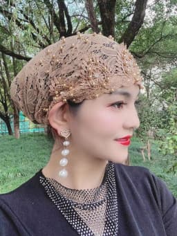 New Beading Women's Turban Cap Embroidery Fashion Female Head Wraps Muslim Headscarf Bonnets Cancer Chemo Hat