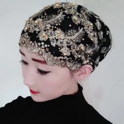 New Beading Women's Turban Cap Embroidery Fashion Female Head Wraps Muslim Headscarf Bonnets Cancer Chemo Hat