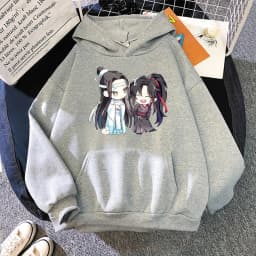 Pink Anime Mo dao zu shi Hoodie Winter Clothe Women Oversize Crewneck Sweatshirt Kawaii Clothing Aesthetic The Untamed Sudaderas