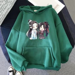 Pink Anime Mo dao zu shi Hoodie Winter Clothe Women Oversize Crewneck Sweatshirt Kawaii Clothing Aesthetic The Untamed Sudaderas