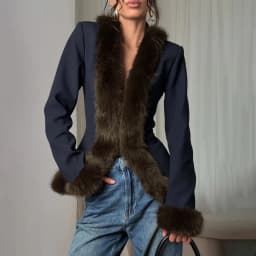 Tuularose Women's Plush Skirts 2-Piece Set  Autumn Winter Vintage Slim Shawl Top Straight Long Skirt Sets New Warm Female Suit