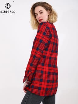 Velvet Thicken Warm Women's Plaid Shirt Female Long Sleeve Tops M-4XL Winter Fleece Casual Blouse Autumn Clothes T17506X