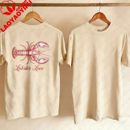 Lobster Love Tee Fisherman T-Shirt New England Fisherman Aesthetic TShirt Coastal Vibes Apparel Beach Retro Tshirt Y2k Tops Tee