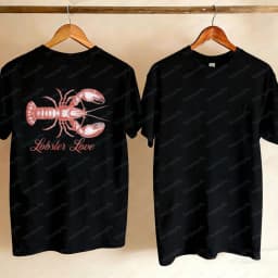 Lobster Love Tee Fisherman T-Shirt New England Fisherman Aesthetic TShirt Coastal Vibes Apparel Beach Retro Tshirt Y2k Tops Tee