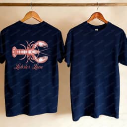Lobster Love Tee Fisherman T-Shirt New England Fisherman Aesthetic TShirt Coastal Vibes Apparel Beach Retro Tshirt Y2k Tops Tee