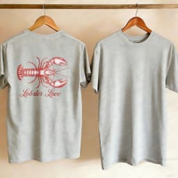 Lobster Love Tee Fisherman T-Shirt New England Fisherman Aesthetic TShirt Coastal Vibes Apparel Beach Retro Tshirt Y2k Tops Tee
