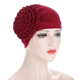 2026 Two-color Trendy India Turban Bonnet Arab Wrap Head Scarf Ready to Wear Hijab Hat Muslim Headdress Woman Inner Hijab Caps