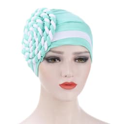 2026 Two-color Trendy India Turban Bonnet Arab Wrap Head Scarf Ready to Wear Hijab Hat Muslim Headdress Woman Inner Hijab Caps