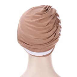 2026 Two-color Trendy India Turban Bonnet Arab Wrap Head Scarf Ready to Wear Hijab Hat Muslim Headdress Woman Inner Hijab Caps