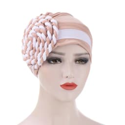 2026 Two-color Trendy India Turban Bonnet Arab Wrap Head Scarf Ready to Wear Hijab Hat Muslim Headdress Woman Inner Hijab Caps