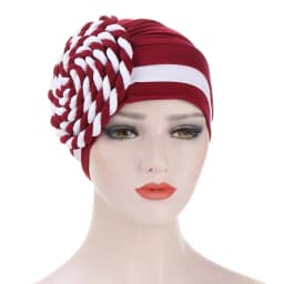 2026 Two-color Trendy India Turban Bonnet Arab Wrap Head Scarf Ready to Wear Hijab Hat Muslim Headdress Woman Inner Hijab Caps