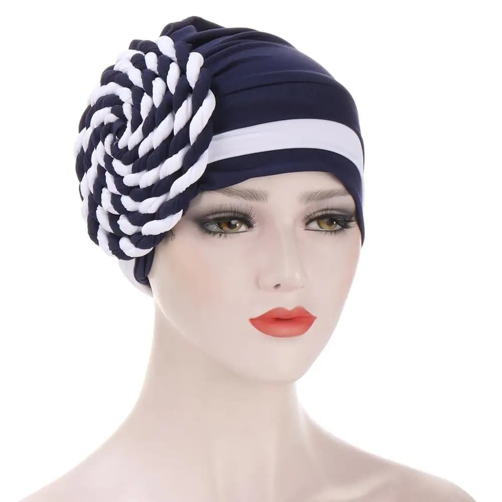 2026 Two-color Trendy India Turban Bonnet Arab Wrap Head Scarf Ready to Wear Hijab Hat Muslim Headdress Woman Inner Hijab Caps