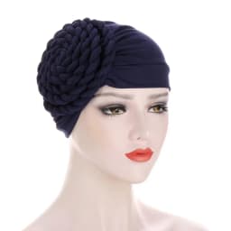 2026 Two-color Trendy India Turban Bonnet Arab Wrap Head Scarf Ready to Wear Hijab Hat Muslim Headdress Woman Inner Hijab Caps