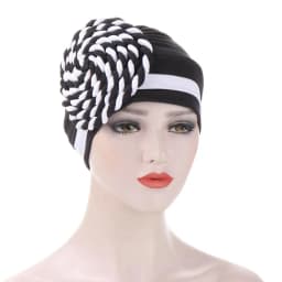 2026 Two-color Trendy India Turban Bonnet Arab Wrap Head Scarf Ready to Wear Hijab Hat Muslim Headdress Woman Inner Hijab Caps