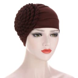 2026 Two-color Trendy India Turban Bonnet Arab Wrap Head Scarf Ready to Wear Hijab Hat Muslim Headdress Woman Inner Hijab Caps
