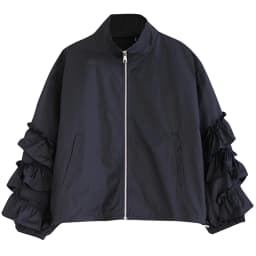 Black Solid Color Ruched Oversize Jacket Women's Casual Loose All Match Fashion Stand Collar Vintage Coat Spring Autumn 2026