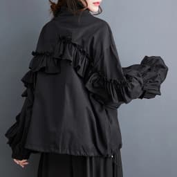 Black Solid Color Ruched Oversize Jacket Women's Casual Loose All Match Fashion Stand Collar Vintage Coat Spring Autumn 2026