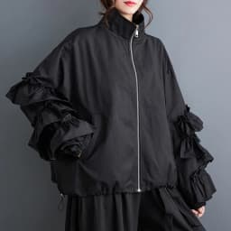 Black Solid Color Ruched Oversize Jacket Women's Casual Loose All Match Fashion Stand Collar Vintage Coat Spring Autumn 2026