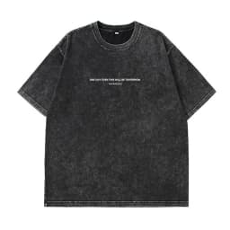 Hirsionsan Y2k Quality Oversized Acid Washed T Shirt Women Vintage Print T-shirts Streetwear Wash Tee Girl Luxury Brand Tops