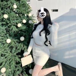 Sexy Women Slim Pullover Crop Top + High Waist Bag Hip Mini Skirt Ladies Solid Sweater Set Sweet Soft Mohair Short Skirt Suits