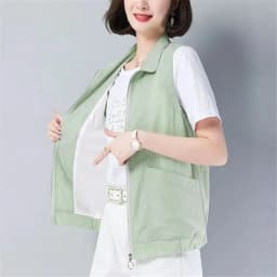 Casual Liner Summer Vest Women Basic Turndown Collar Sleeveless Jackets Solid Color Classic Female Waistcoat Chaleco Mujer 4XL