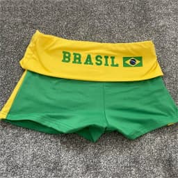 Punk Streetwear Women Shorts Summer Casual Brazil Embroidery Grunge Sexy Pants Y2k Clothes Gothic Emo Girls Elastic Waist Shorts