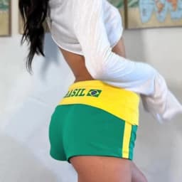 Punk Streetwear Women Shorts Summer Casual Brazil Embroidery Grunge Sexy Pants Y2k Clothes Gothic Emo Girls Elastic Waist Shorts