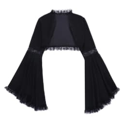 Gothic Lace Long Sleeve Victorian Half Shirt Crop Top Vintage T Shirt for Women
